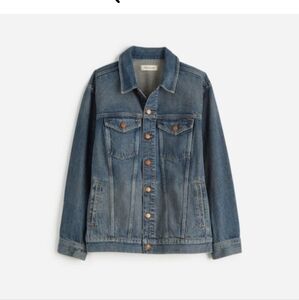 Madewell Trendy Blue Denim Jacket In Charleston Wash